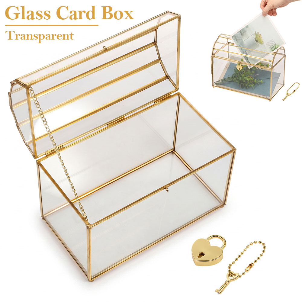 Glass Wedding Card Box Clear D - огляд і ціна Card Index Box